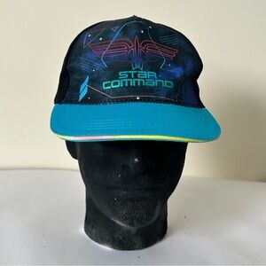 Disney Pixar Lightyear Star Command Snapback Hat Blue Black Space Theme Cap